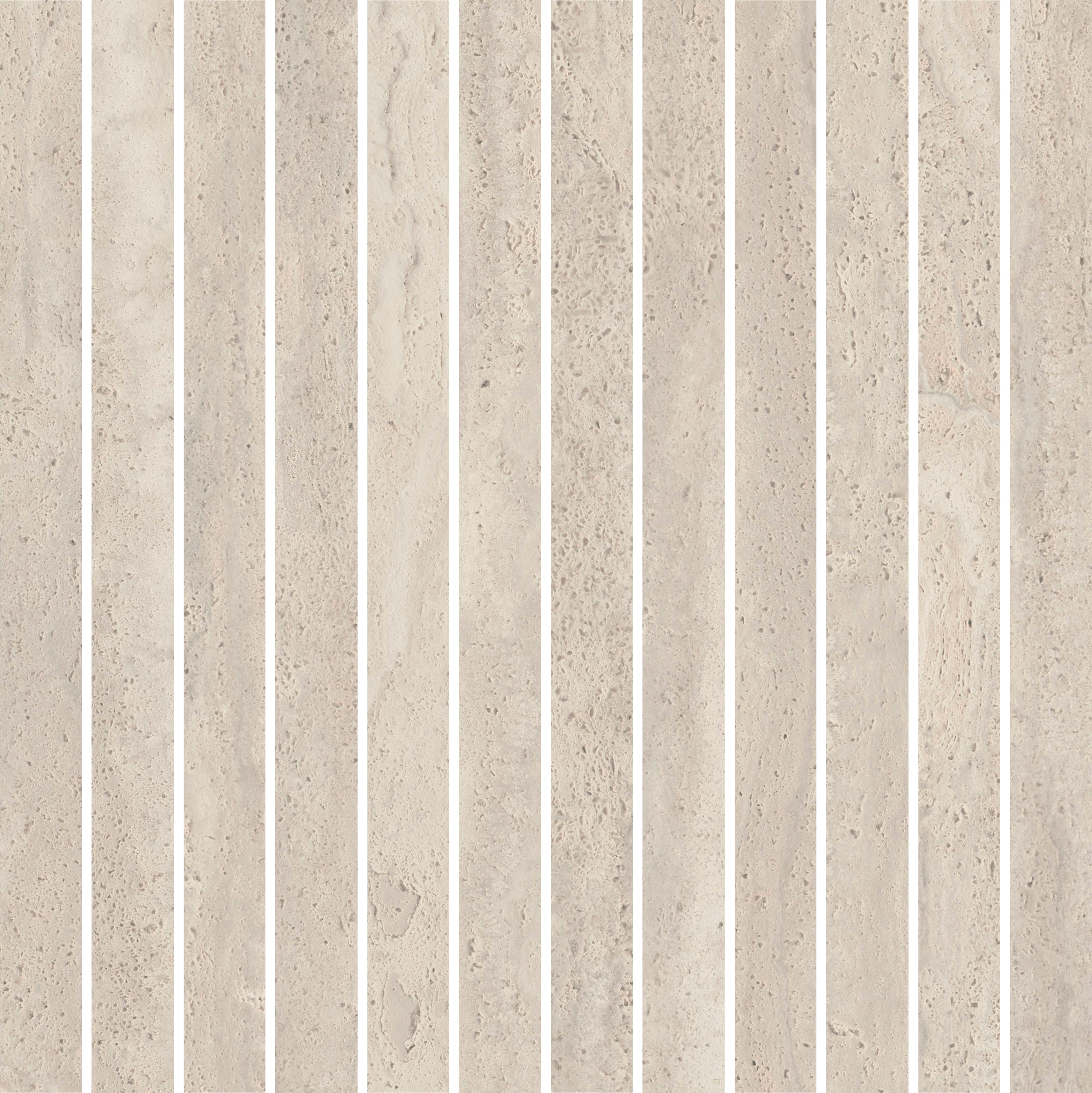 ETERNAL RADIANCE: Ivory Eternity Straight Stack 1X12 Mosaic (12"x12"x8-mm | polished | rectified)