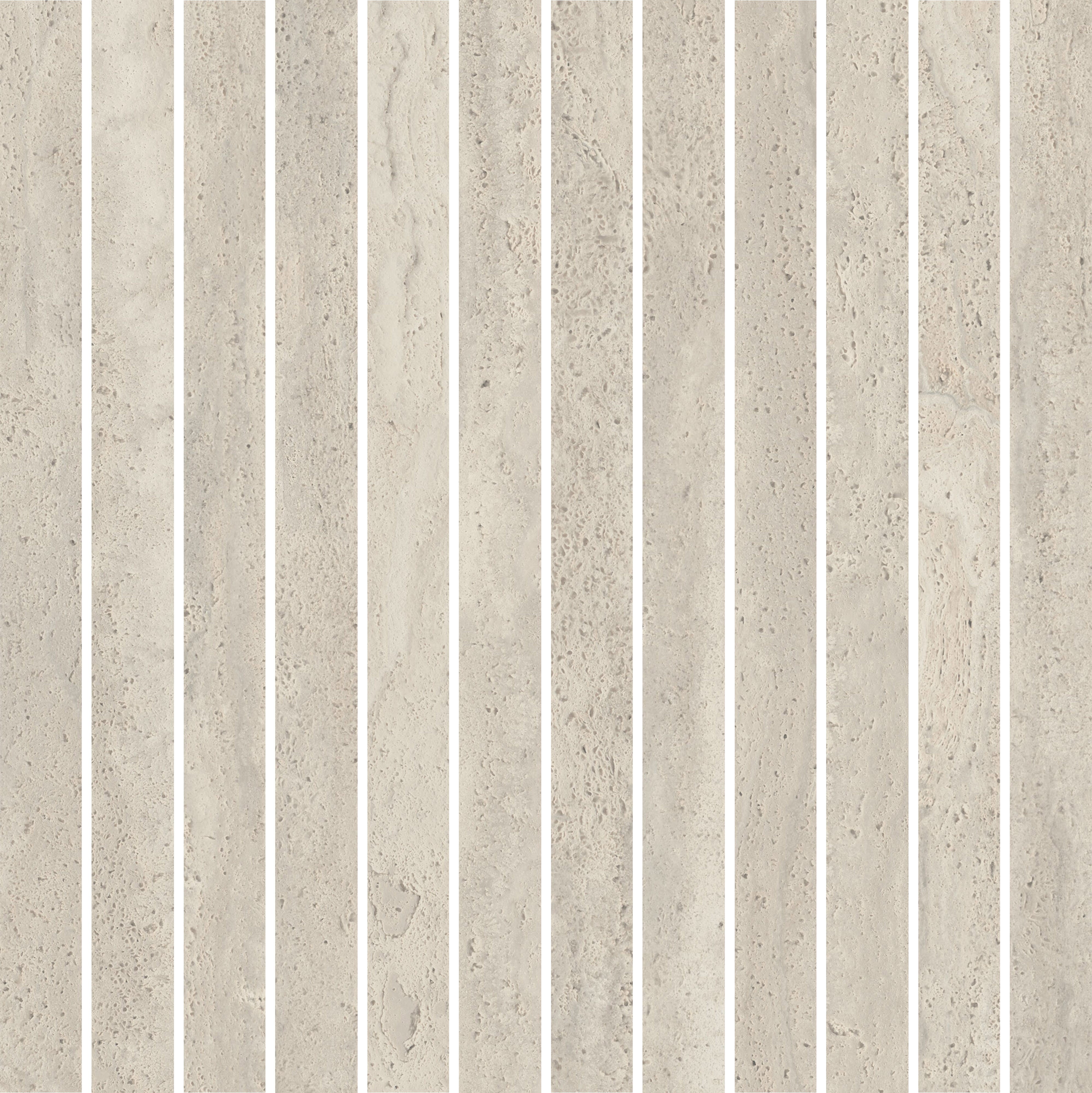 ETERNAL RADIANCE: Ivory Eternity Straight Stack 1X12 Mosaic (12"x12"x8-mm | polished | rectified)
