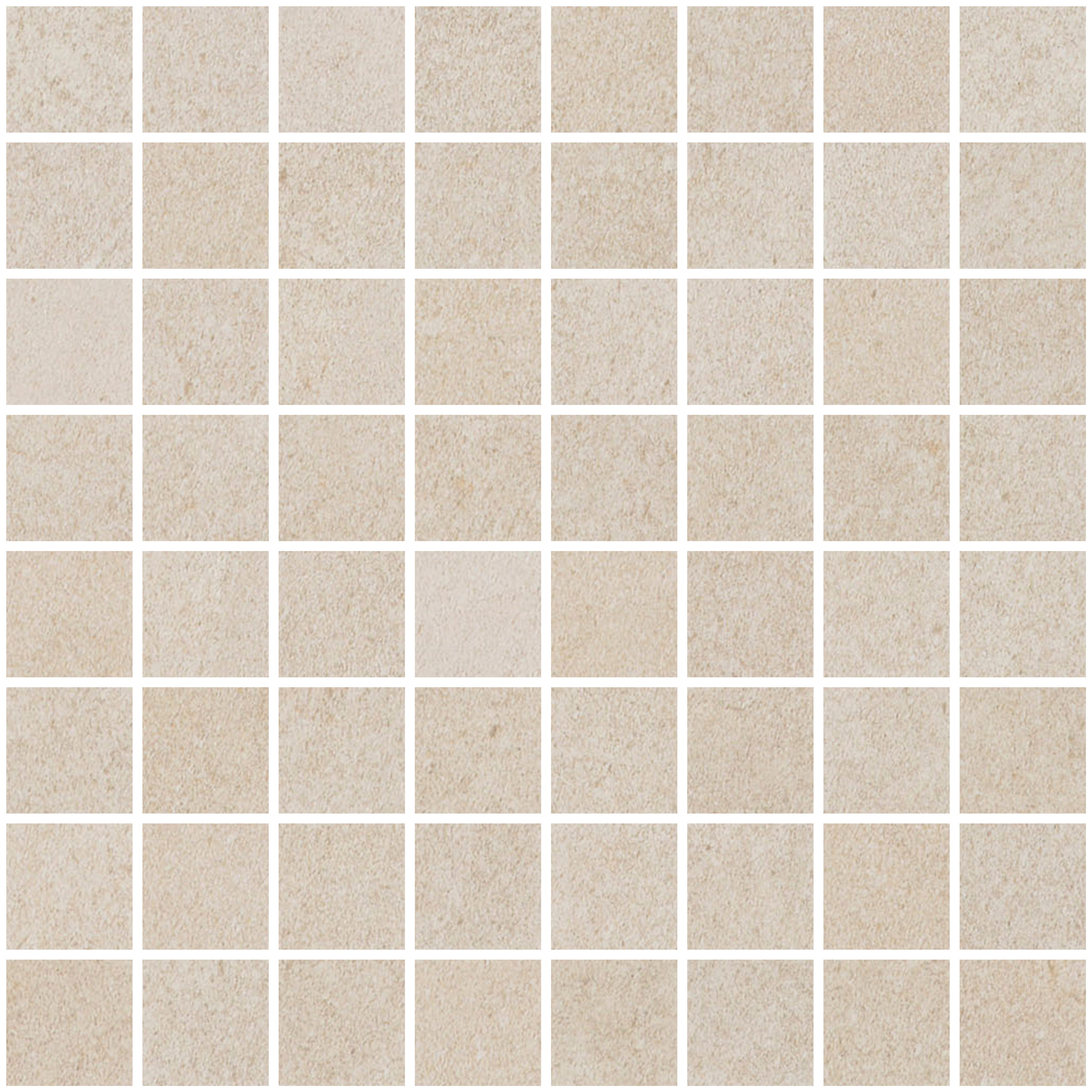 SANTORINI SERENITY: Aegean Alabaster Straight Stack 1.5X1.5 Mosaic (12"x12"x8-mm | natural | rectified)