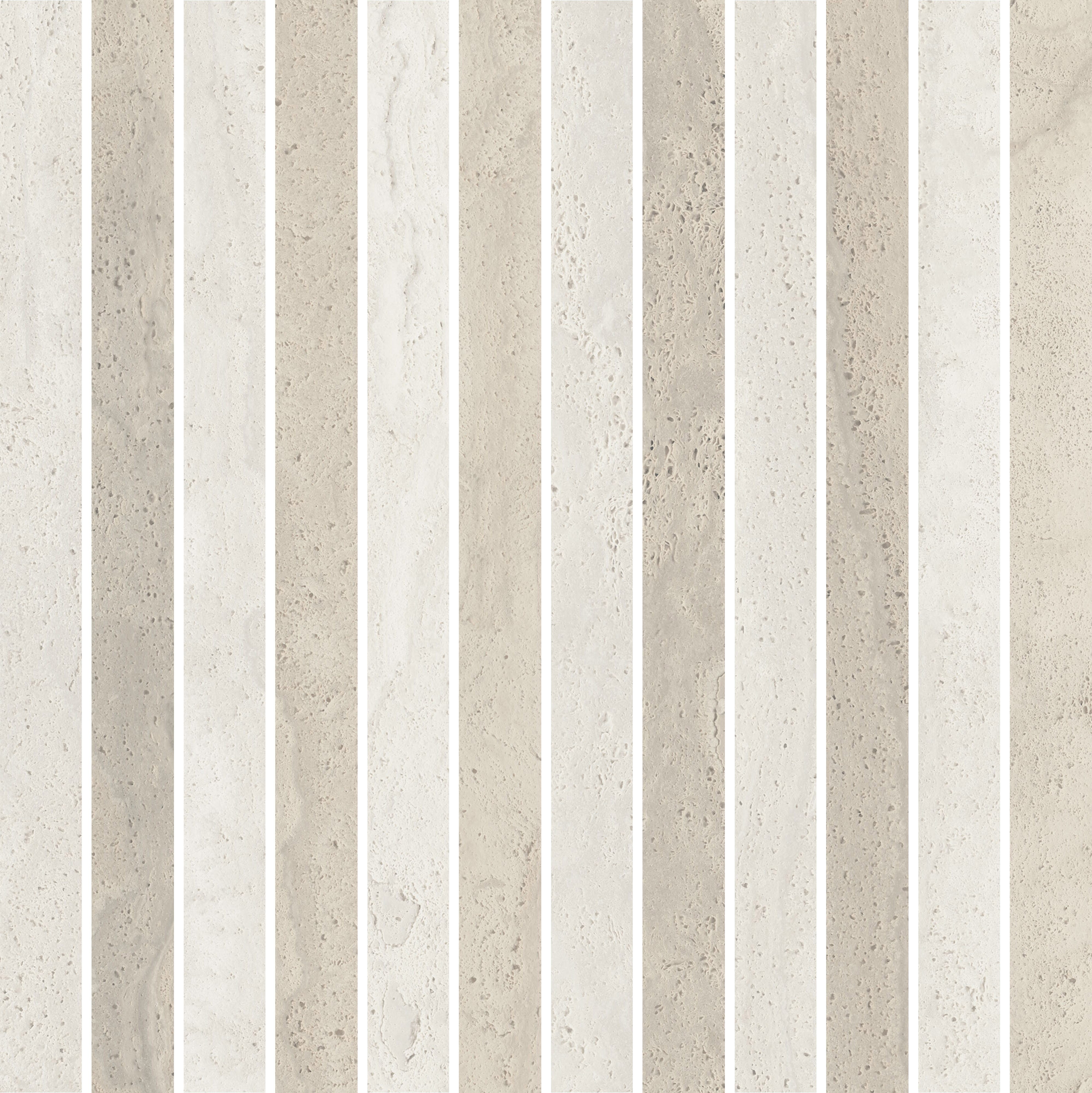 ETERNAL RADIANCE: Eternity Mix Straight Stack 1X12 Mosaic (12"x12"x8-mm | polished | rectified)