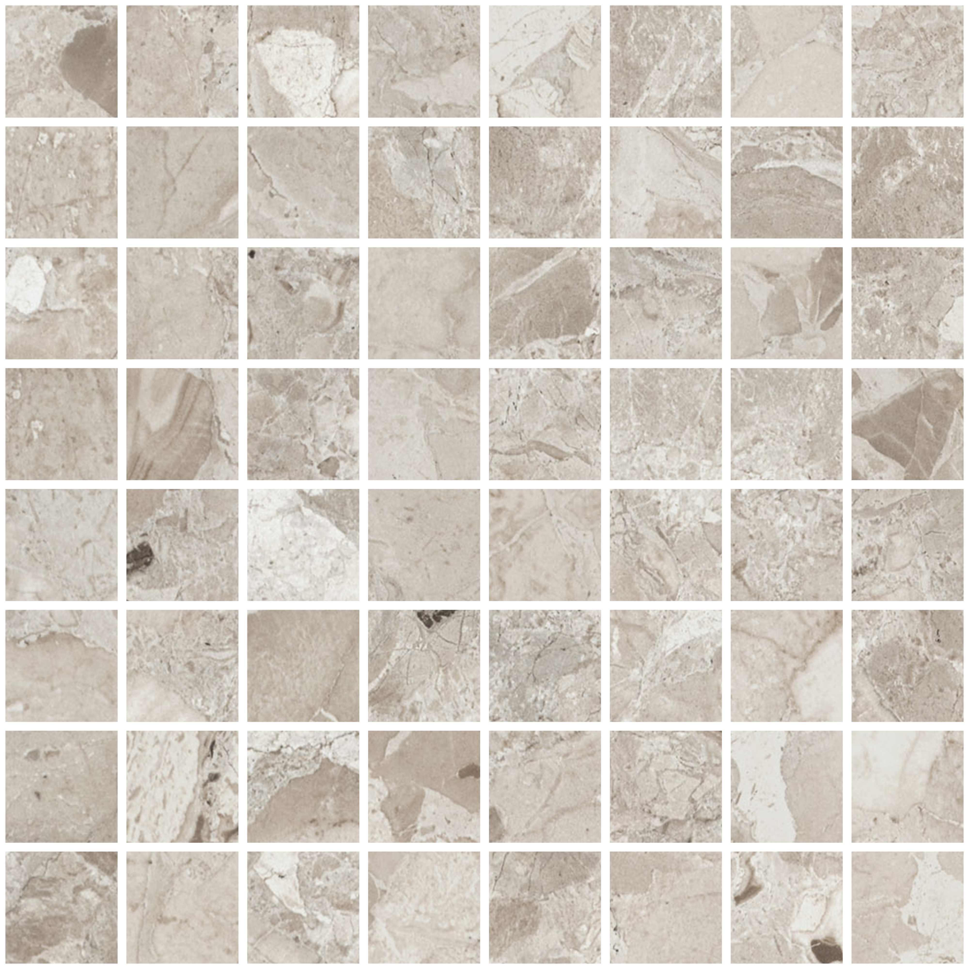 STONEWORK SONATA: Mocha Minuet Straight Stack 1.5X1.5 Mosaic (12"x12"x8.5-mm | natural | rectified)