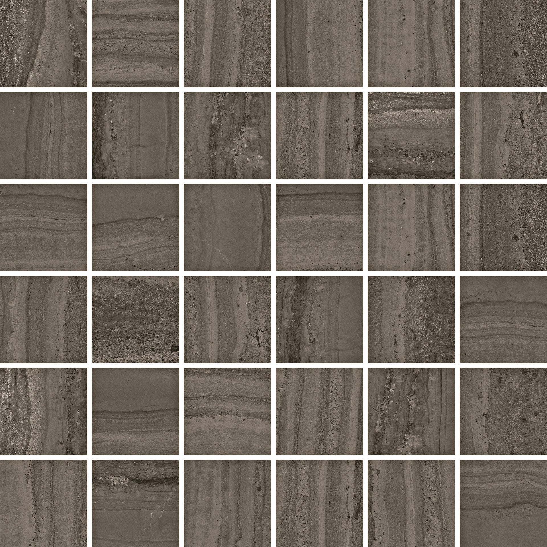 Aurelia Stone Dark Grey porcelain decorative accent tile by Emil, naturale finish, 11 13/16"x23 5/8"x8.5-mm size. Premium Italian porcelain for floors and walls.