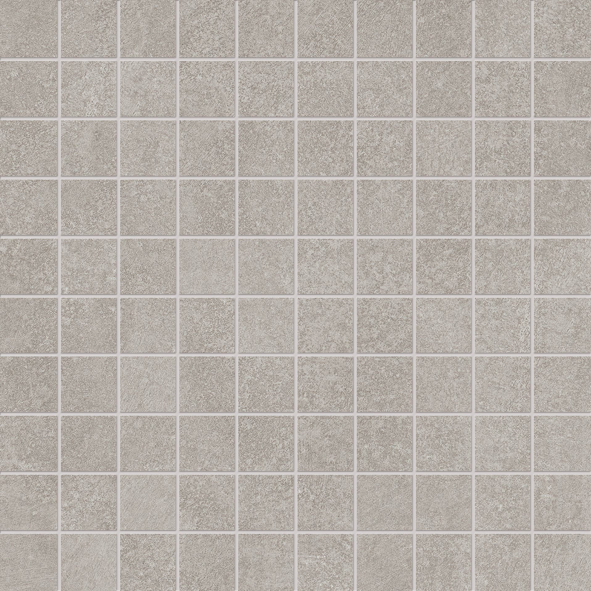 Karman Cenere porcelain mosaic tile by Emil, 11 13/16"x11 13/16"x9.5-mm size. Premium Italian porcelain for floors and walls.