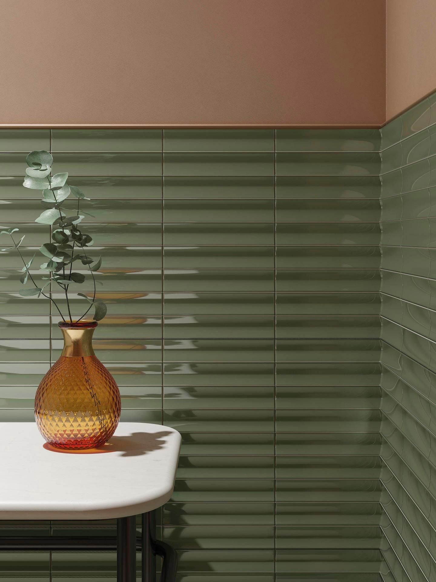Blinds Jade Wall Tile (6x12x11.5-mm | gloss)