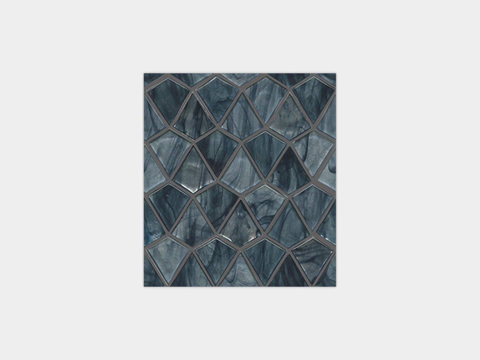 Aqua Blue Mosaic (10x11x6-mm | gloss)