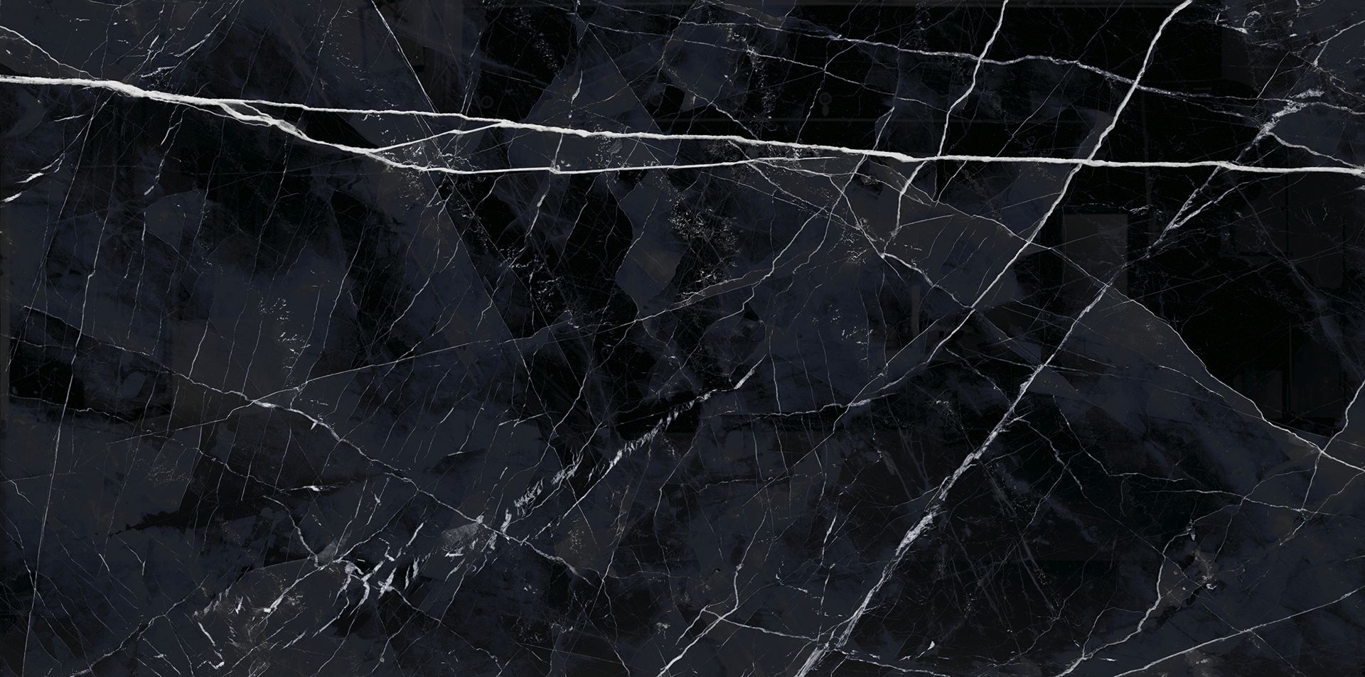 Level Marmi Calacatta Black porcelain field tile by Emil, naturale finish, 63 25/32"x127 9/16"x12-mm size. Premium Italian porcelain for floors and walls.