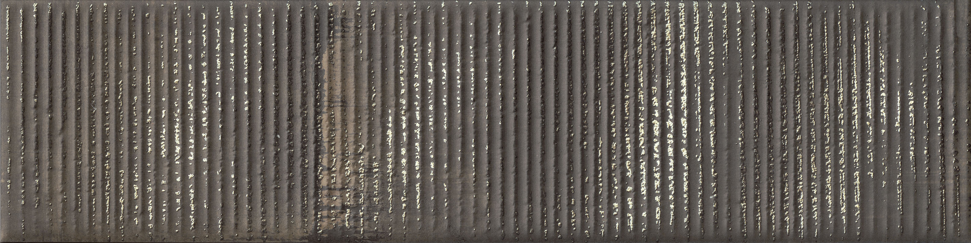 METALLIC REVERIE: Copper Deco Dream Groved Field Tile (4"x16"x8-mm | matte | pressed)