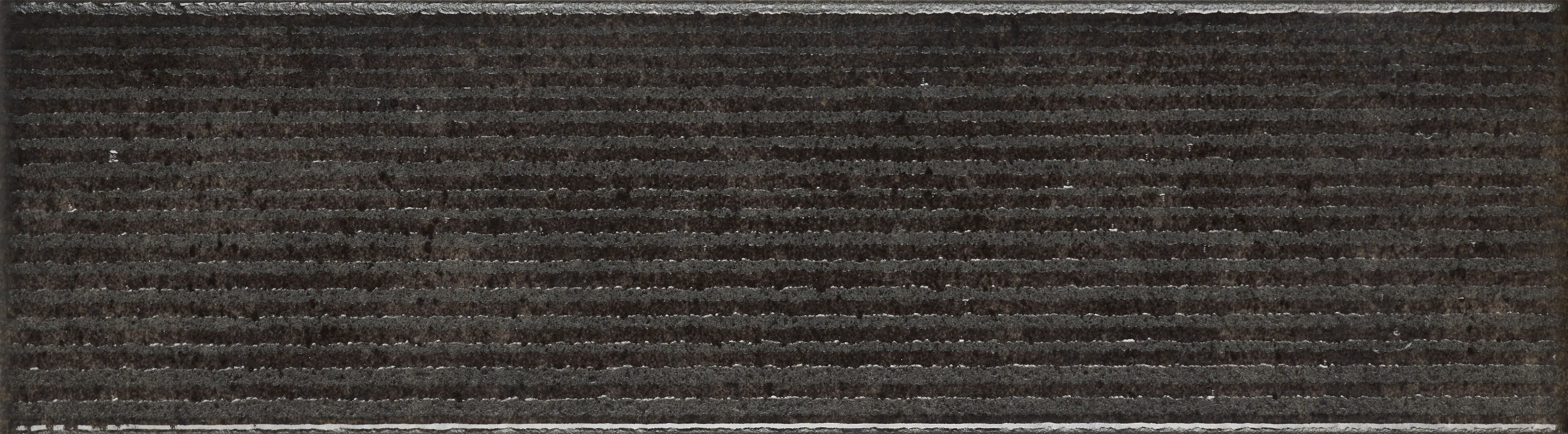 SCULPTED HARMONY: Charcoal Rhythm Textured Field Tile (2 1/2"x9"x9.5-mm | glossy | pressed)