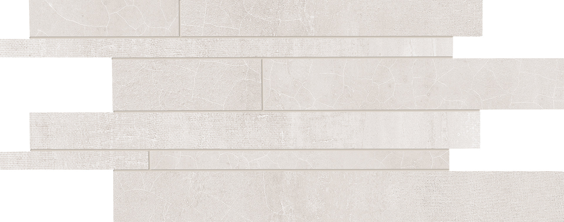 Gesso Natural White porcelain decorative accent tile by Emil, 10 1/16"x11 9/16"x9.5-mm size. Premium Italian porcelain for floors and walls.