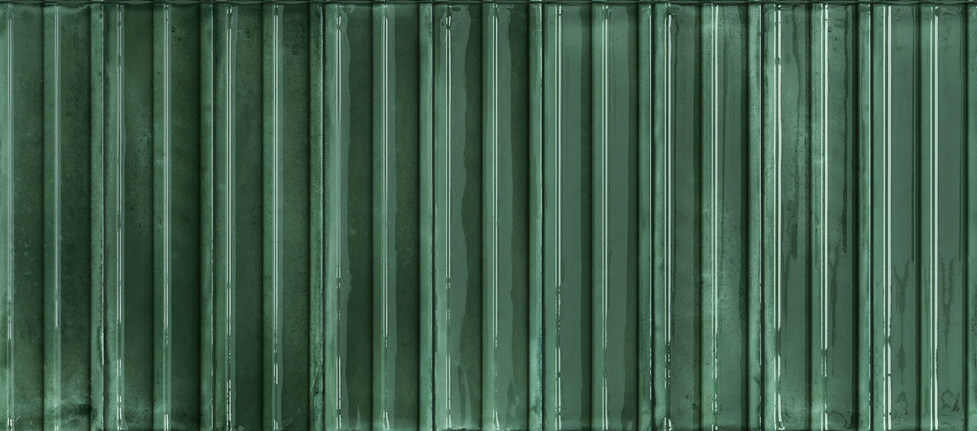 Essential Brick VERDE porcelain field tile by Emil, lux finish, 2"x10" size. Premium Italian porcelain for floors and walls.