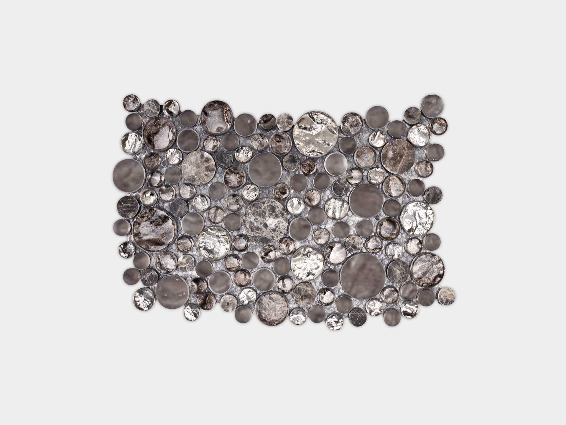 Treasures Bronze Emperador Moon Mosaic (7x11 | matt-gloss)