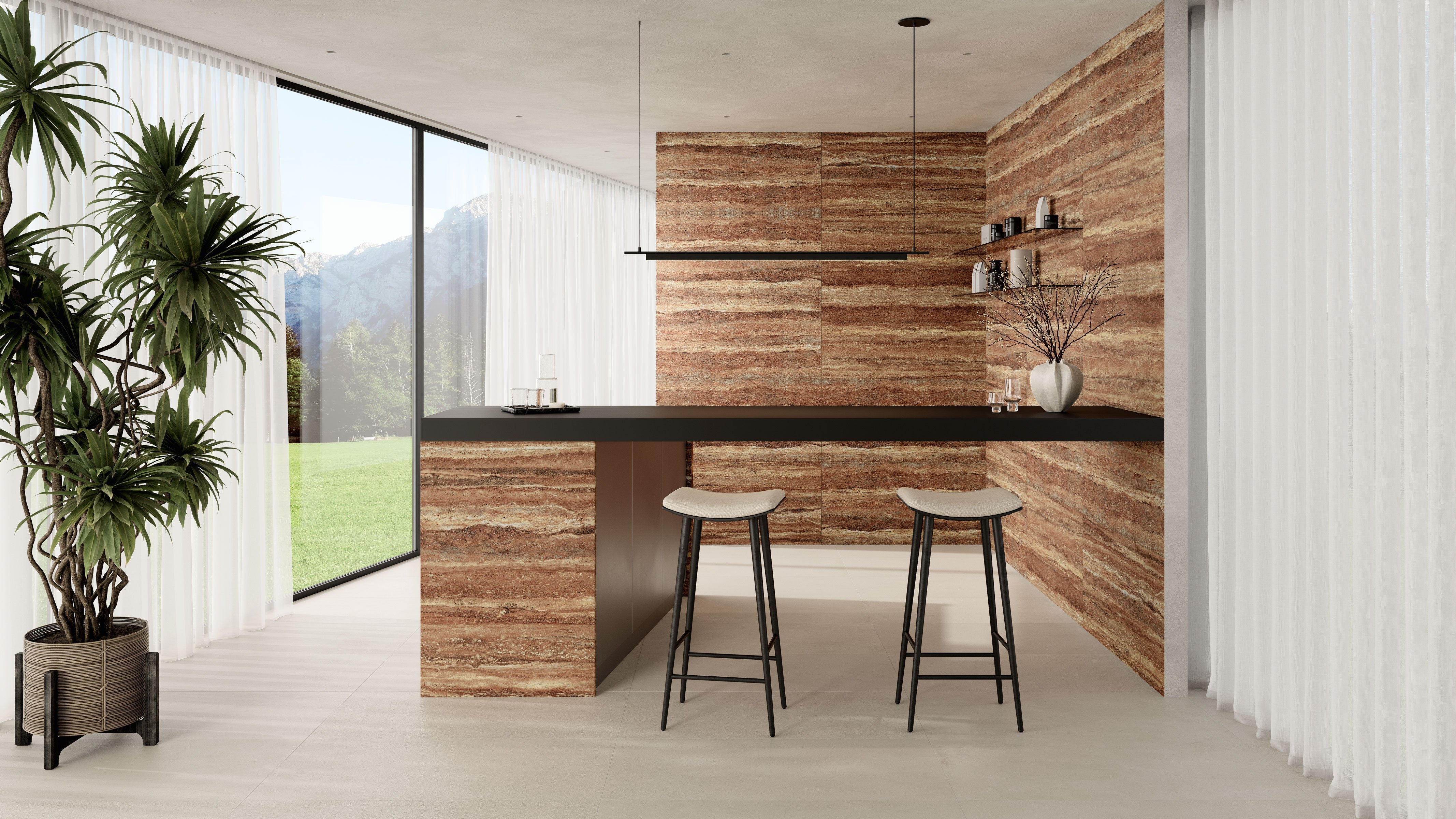 TRAVERTINE: Bold Bullnose (12"x24"x20-mm | grip)