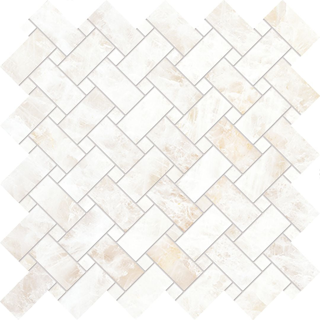 Tele di Marmo Precious Crystal White porcelain decorative accent tile by Emil, full lappato finish, 11 13/16"x11 13/16"x9.5-mm size. Premium Italian porcelain for floors and walls.