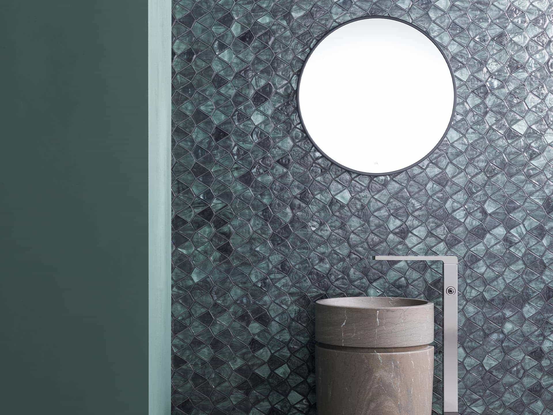 Aqua Green Mosaic (10x11x6-mm | gloss)