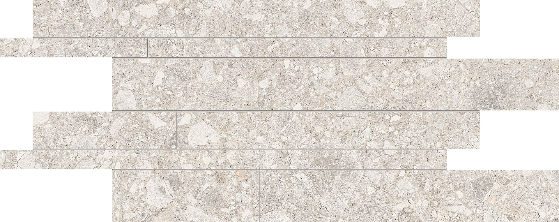 Lombarda Bianco porcelain decorative accent tile by Emil, lappato finish, 11 13/16"x23 5/8"x9.5-mm size. Premium Italian porcelain for floors and walls.