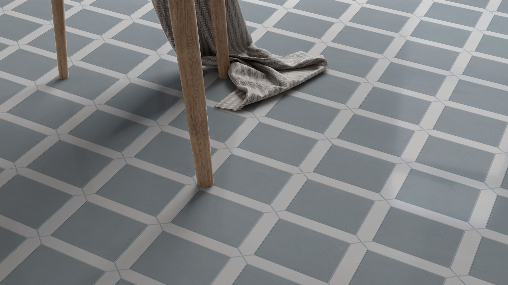 FLOOR: Azure Square Porcelain Field Tile (7.4"x7.4" | semi-matte)