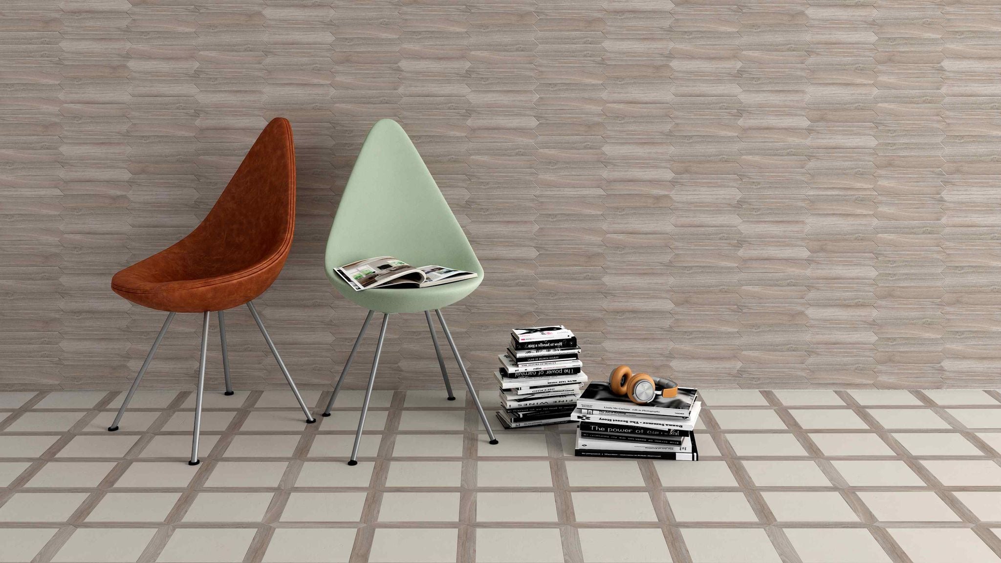 FLOOR: Bone Square Porcelain Field Tile (7.4"x7.4" | semi-matte)