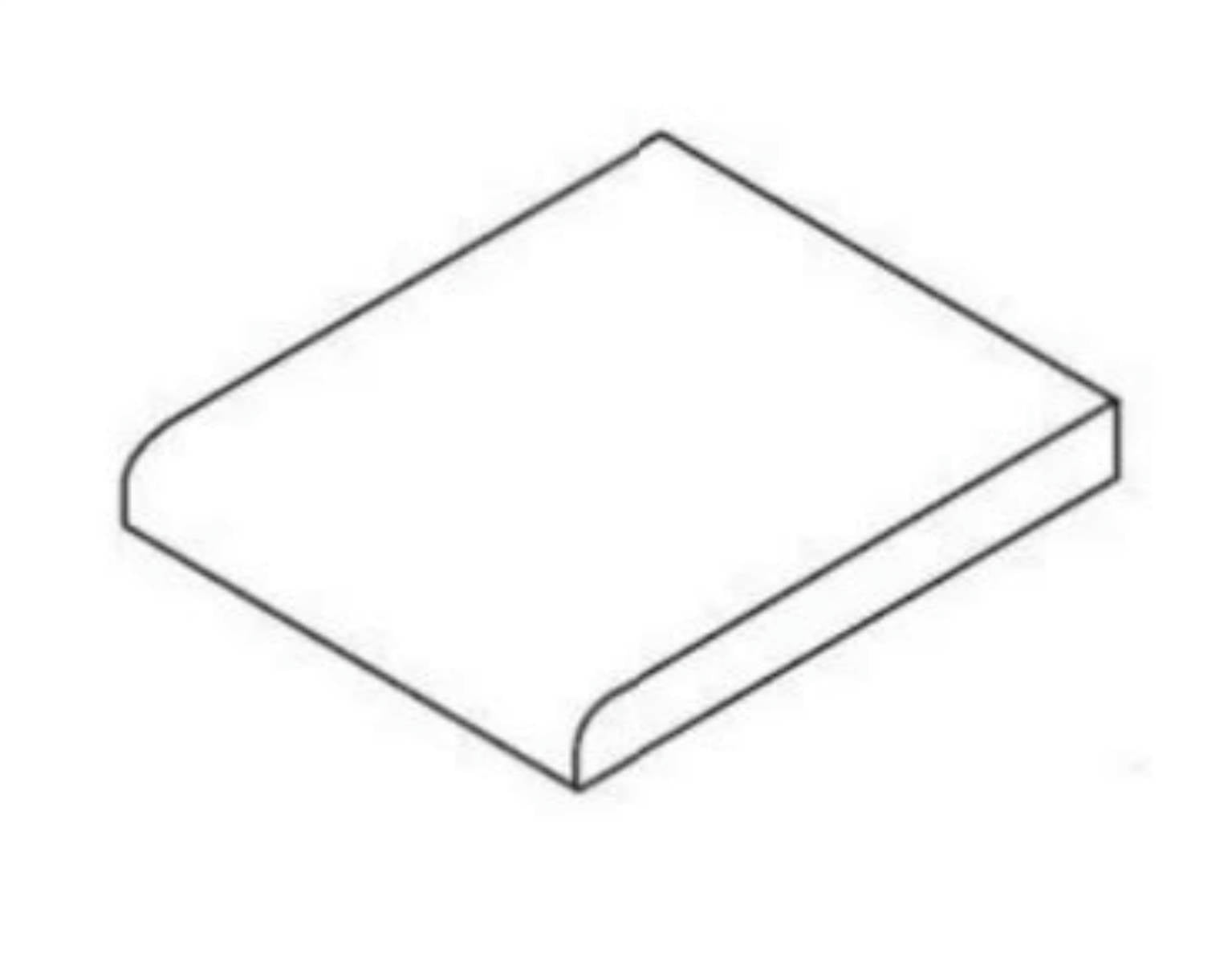 NERI: White Single Bullnose Trim (6"x6" | Glossy)