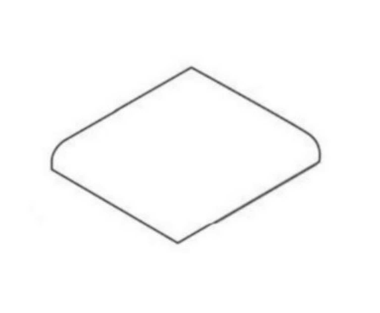 NERI: White Double Bullnose Trim (6"x6" | Glossy)