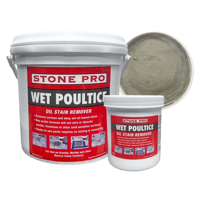 Wet Poultice Oil Stain Remover tile and surface collection