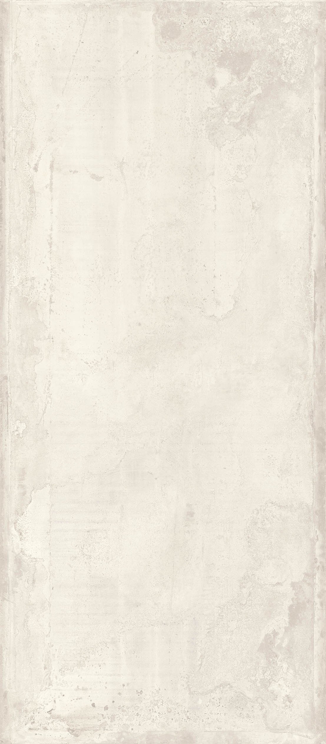 Matte white porcelain wall tile with subtle 3D texture and metallic undertones, exuding urban elegance and industrial sophistication.