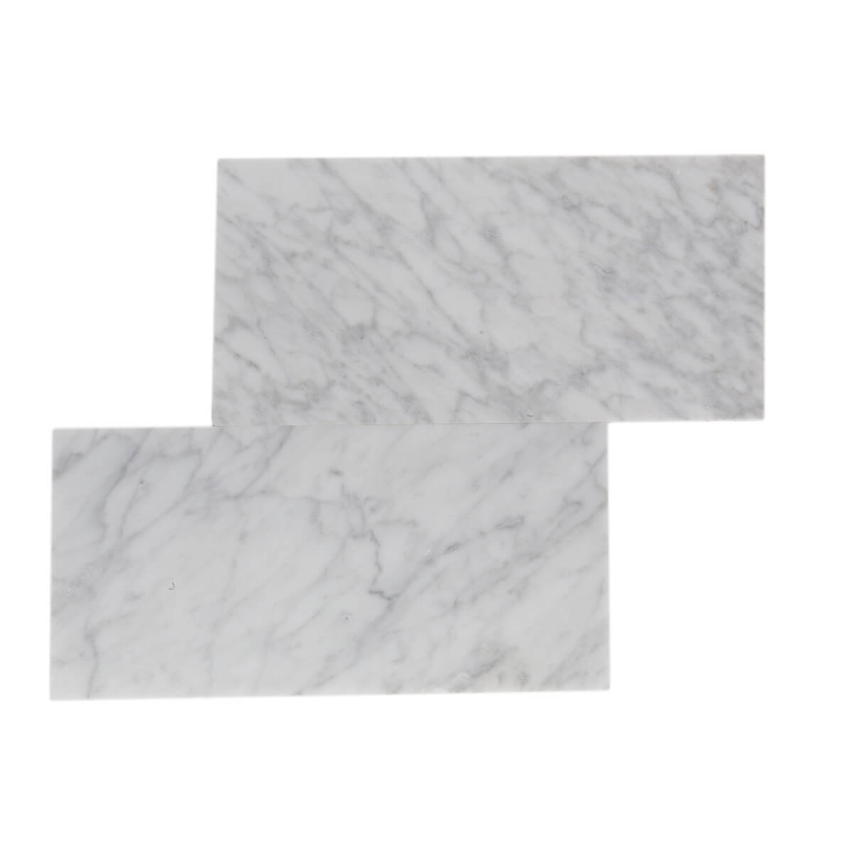 Carrara Bianco marble field tiles - 9"x9"x3/8" dimensions