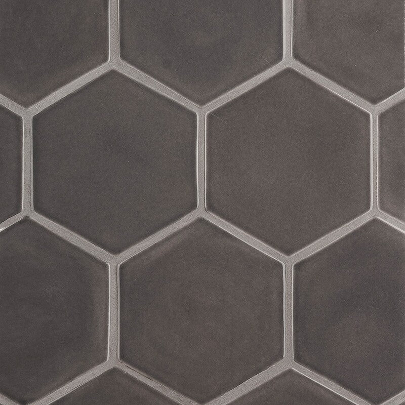 STATUS CERAMIC: Barn Hexagon Field Tile (glossy | 5"x3/8" | beveled)