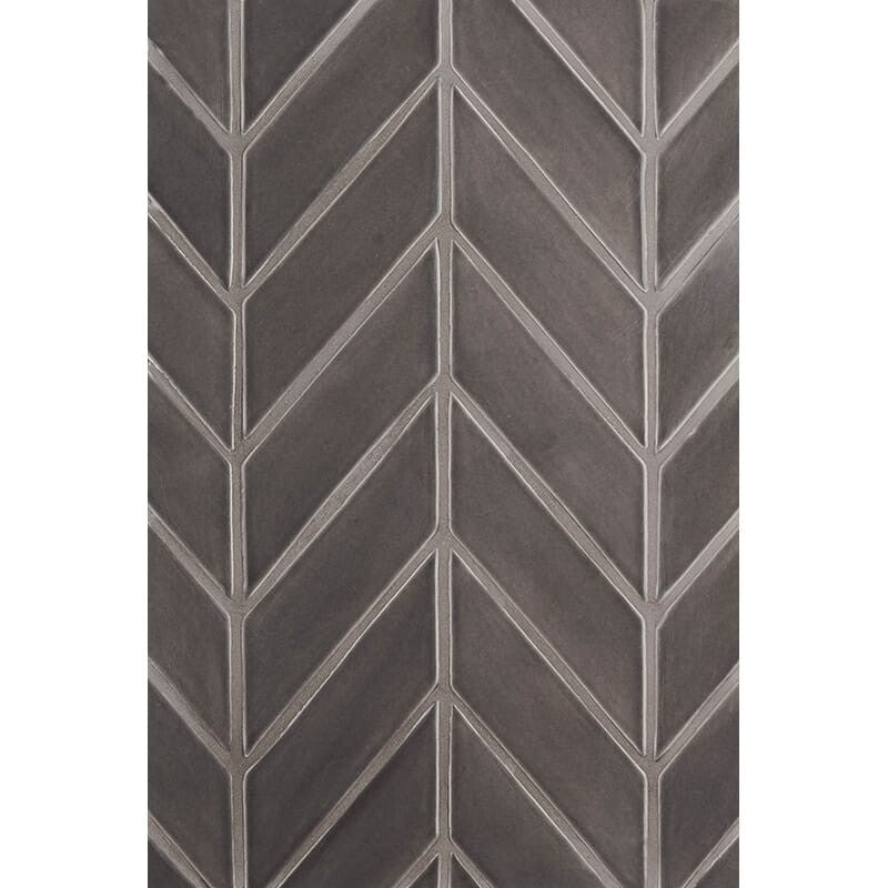 STATUS CERAMIC: Barn Chevron Field Tile (glossy | 2"x6"x3/8" | beveled)