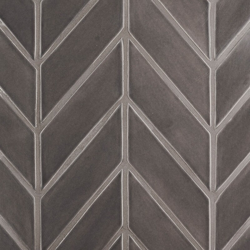 STATUS CERAMIC: Barn Chevron Field Tile (glossy | 2"x6"x3/8" | beveled)