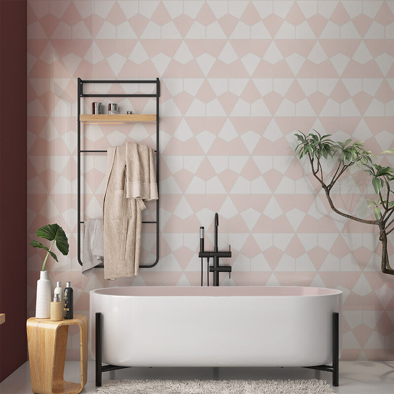 STATUS CERAMIC: Rosie Diamante Field Tile (glossy | 6"x6"x3/8" | beveled)