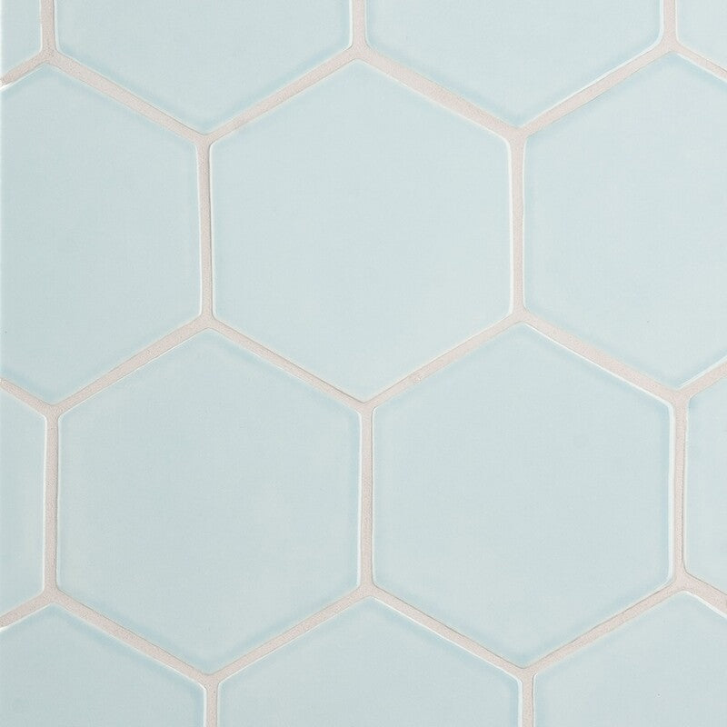 STATUS CERAMIC: Jules Hexagon Field Tile (glossy | 5"x3/8" | beveled)