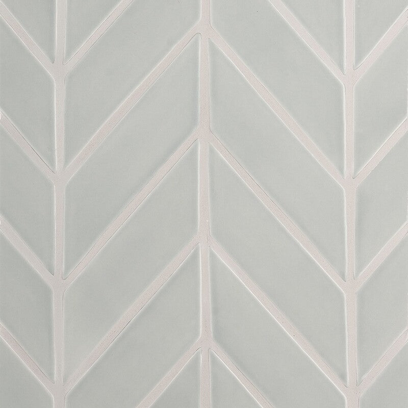 STATUS CERAMIC: Cold Chevron Field Tile (glossy | 2"x6"x3/8" | beveled)