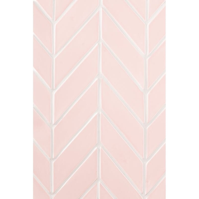 STATUS CERAMIC: Rosie Chevron Field Tile (glossy | 2"x6"x3/8" | beveled)