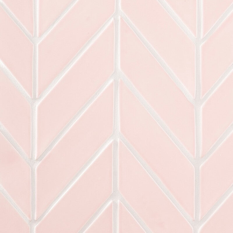 STATUS CERAMIC: Rosie Chevron Field Tile (glossy | 2"x6"x3/8" | beveled)