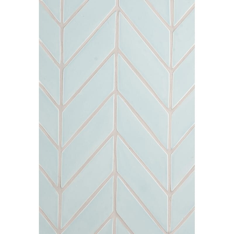 STATUS CERAMIC: Jules Chevron Field Tile (glossy | 2"x6"x3/8" | beveled)