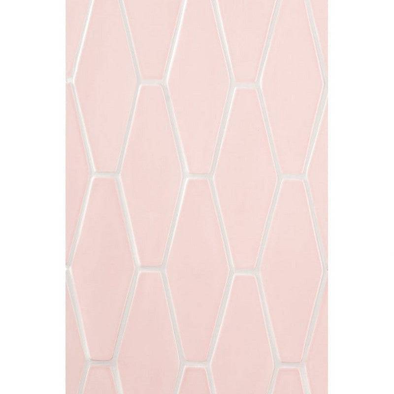 STATUS CERAMIC: Rosie Longest Hexagon Field Tile (glossy | 3"x7"x7/8" | beveled)