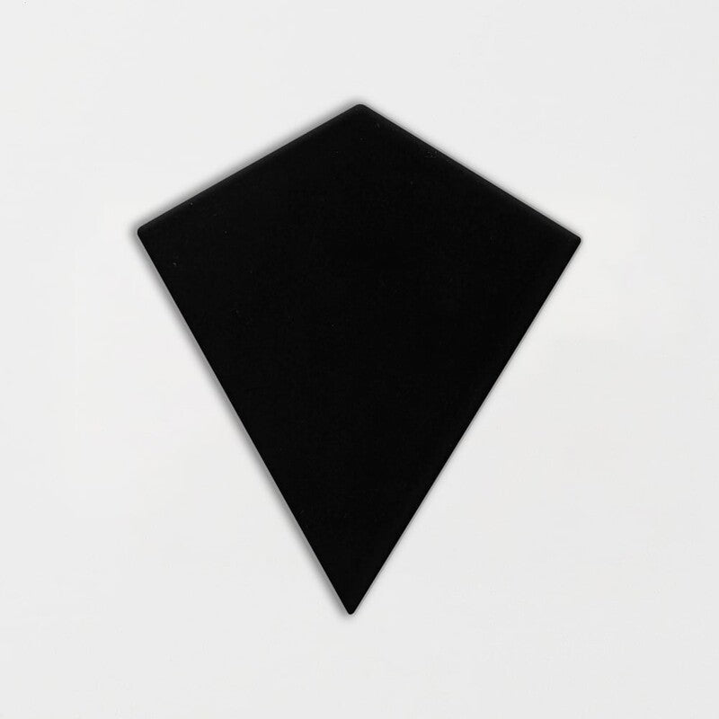 STATUS CERAMIC: Black Diamante Field Tile (glossy | 6"x6"x3/8" | beveled)