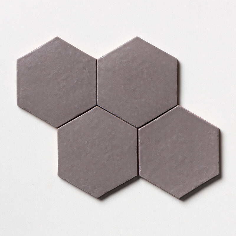 TRACES: Olympos Hexagon Glazed Terracotta Field Tile (5"x5"x3/8" | matte)
