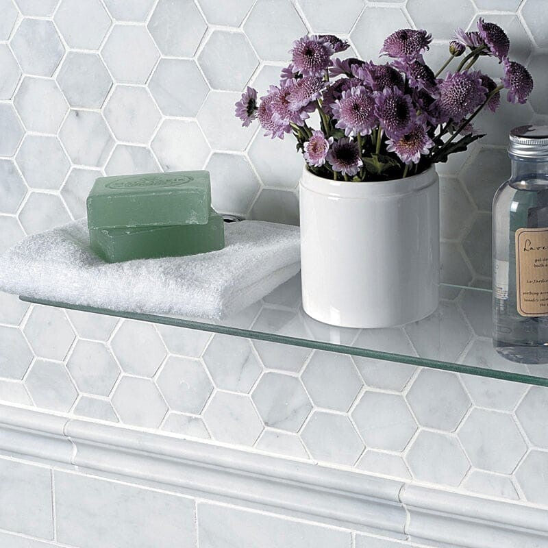 GLACIER : Andorra Chairrail Molding (honed | 2"x12"x1" | straight cut)