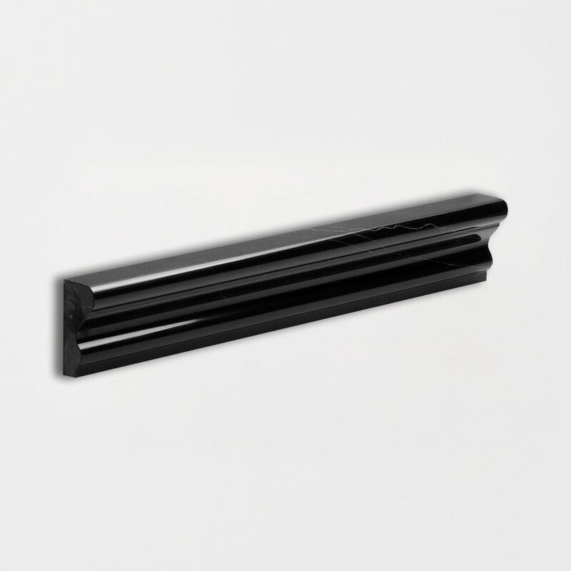 CHINA BLACK : Andorra Chairrail Molding (polished | 2"x12"x1" | straight cut)
