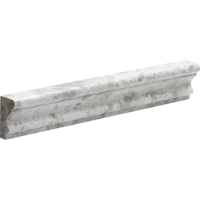 SILVER CLOUDS : Andorra Chairrail Molding (polished | 2"x12"x1" | straight cut)