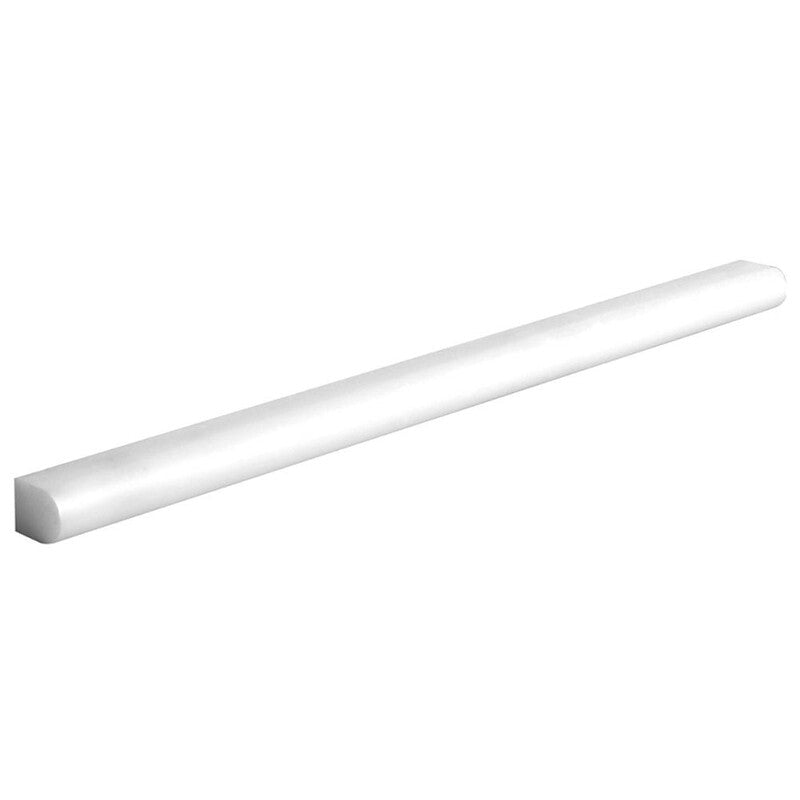 THASSOS WHITE : Pencil Liner (polished | 11/16"x12"x1/2" | straight cut)