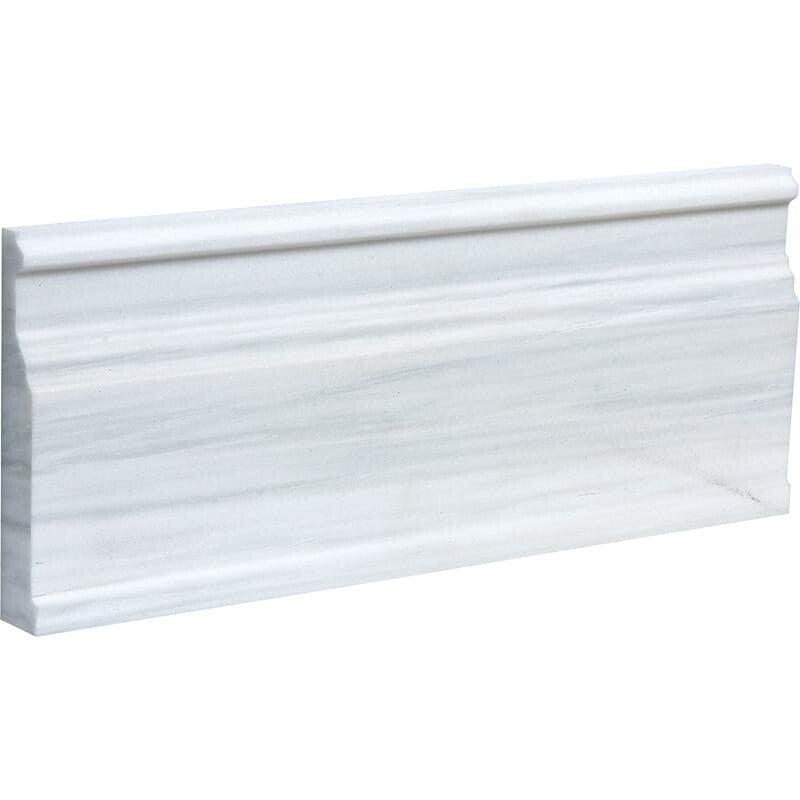 BIANCO DOLOMITI CLASSIC : Modern Baseboard (polished | 5"x12"x1/16" | straight cut)
