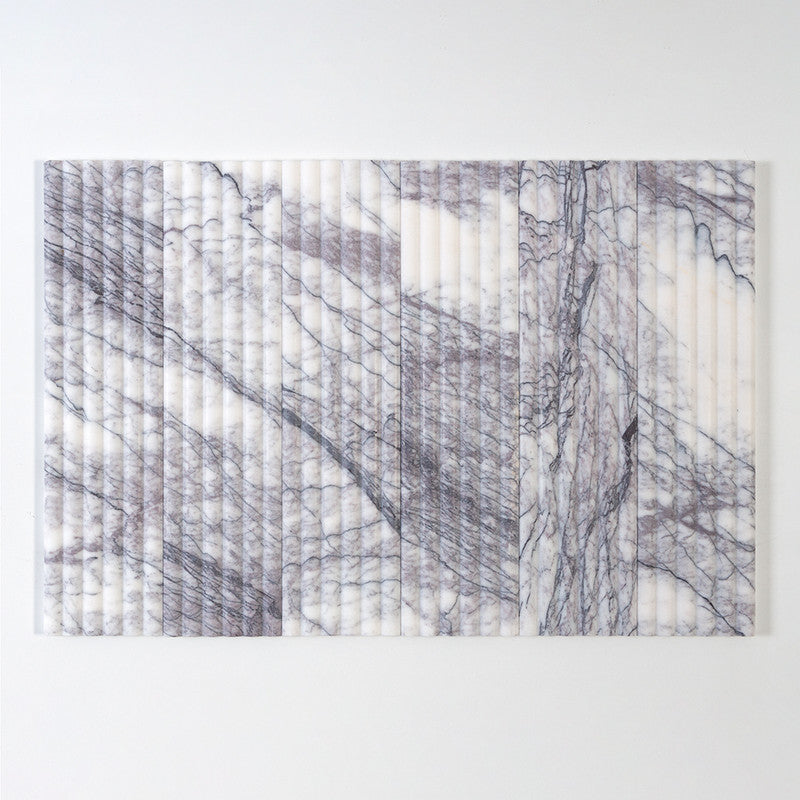 FLUTED: Lilac Field Deco Tile (honed | 6"x24"x3/4" | straight cut)