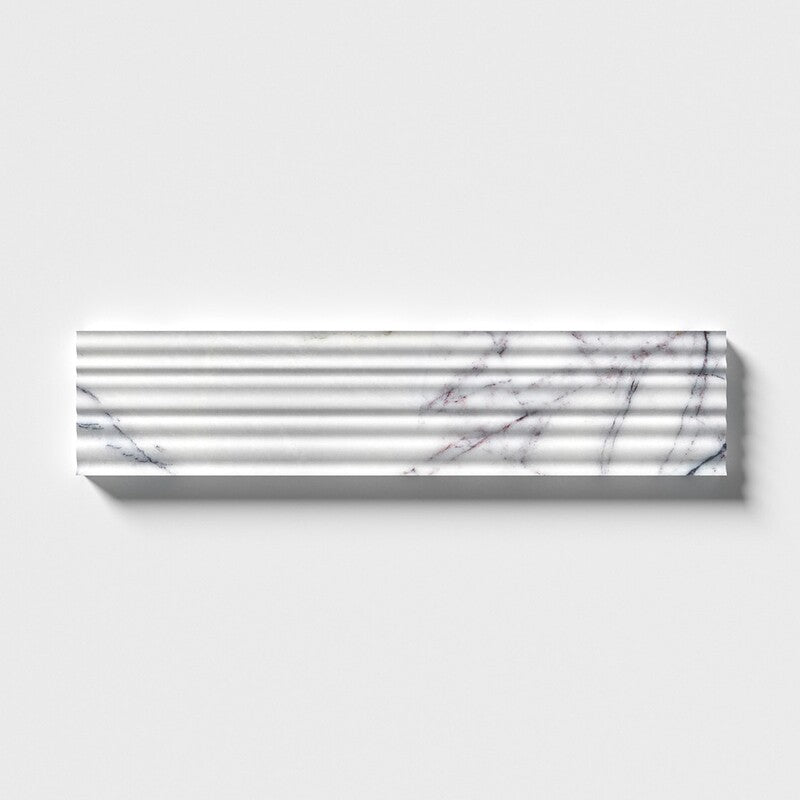 FLUTED: Lilac Field Deco Tile (honed | 4"x18"x1/2" | straight cut)