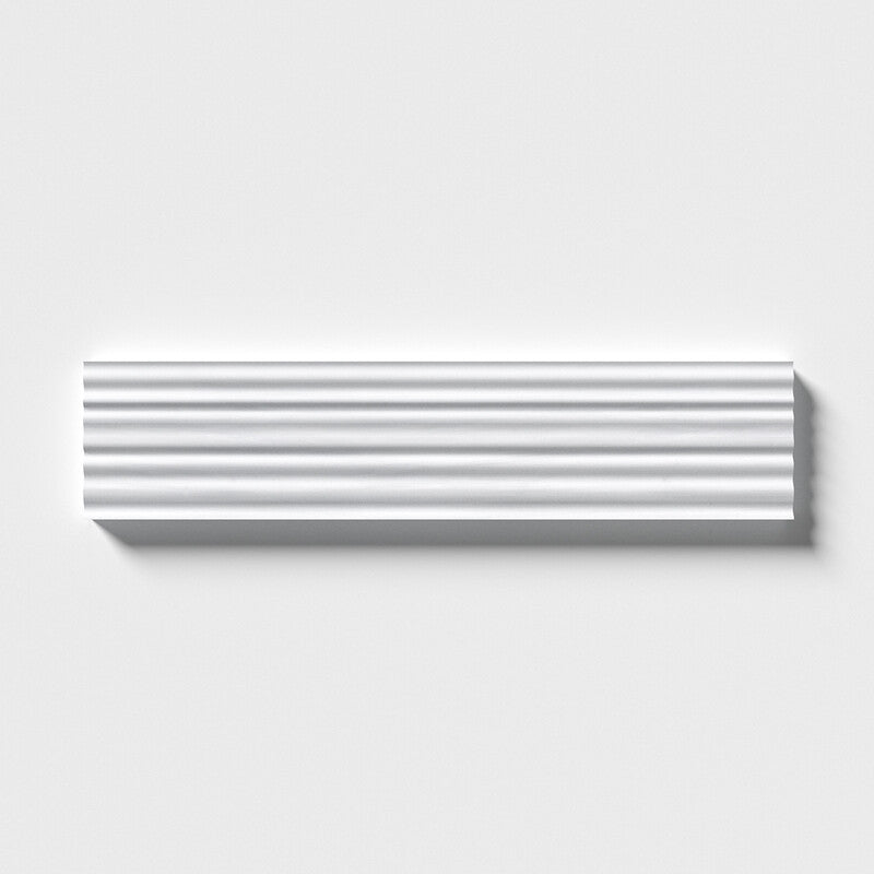 FLUTED: Bianco Dolomiti Field Deco Tile (honed | 4"x18"x1/2" | straight cut)