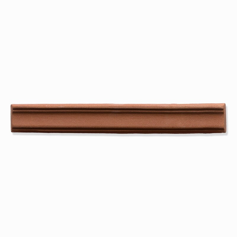 HANDMADE: Brown Natural Terracotta Finishing Edge ( 1"x6"x3/4" | matte)