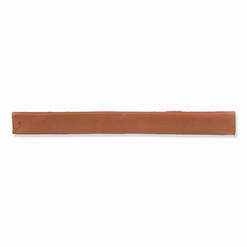HANDMADE: Brown Natural Terracotta Finishing Edge ( 3/8"x6"x3/8" | matte)