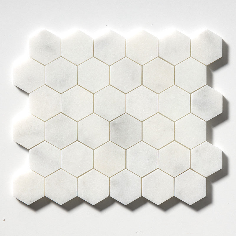 GLACIER : Hexagon Mosaic (honed | 10"x12"x3/8" | straight cut)