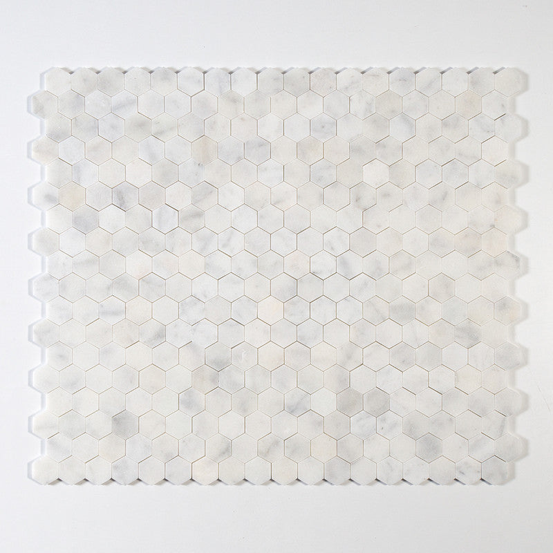 GLACIER : Hexagon Mosaic (honed | 10"x12"x3/8" | straight cut)